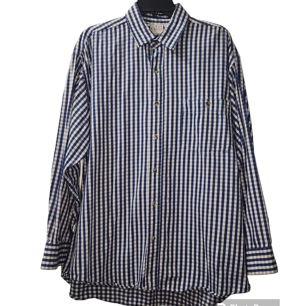 Ash Creek Trading Gingham Checkered Button‎ Down Long Sleeve Shirt Large